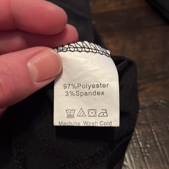 Black Long Sleeve Shirt With Silver Elbow Design - Picture 5 of 6